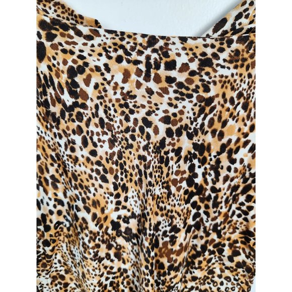 Aritzia Wilfred Women's Sz. XXS Mini Leopard Print Adjustable Fitted Dress - Picture 7 of 7